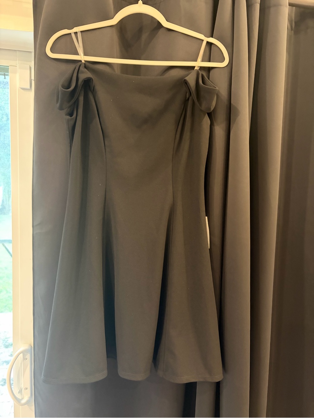NWT Teeze Me Black Off Shoulder Cap Sleeve Cocktail Dress